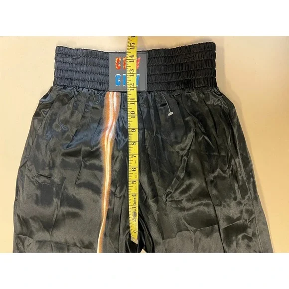 NWT Paco Rabanne City City Wide Leg Crop Pant Silky Black Flaming Astronauts XS - Picture 13 of 14